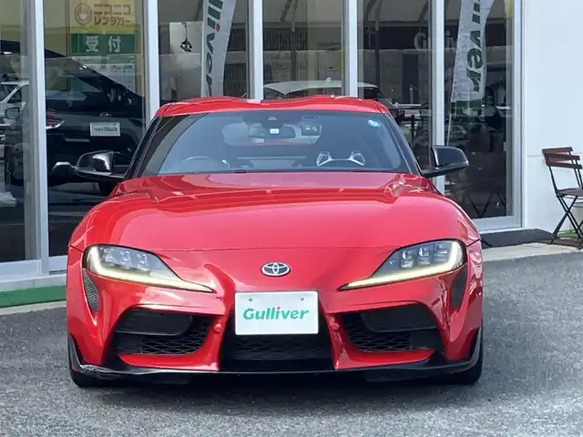 トヨタ スープラ SZ－R 山口県 2019(令1)年 7.9万km プロミネンスレッド 純正ナビ＆フルセグTV/　＆バックカメラ/純正LEDヘッドライト/純正フォグ（前後）/純正18インチアルミ/純正コーナーセンサー/スマートキー/エンジンプッシュスタート/オートライト/パドルシフト/パワーシート＆シートヒーター/ETC