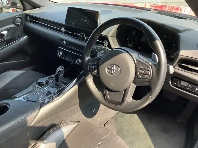 トヨタ スープラ SZ－R 山口県 2019(令1)年 7.9万km プロミネンスレッド 純正ナビ＆フルセグTV/　＆バックカメラ/純正LEDヘッドライト/純正フォグ（前後）/純正18インチアルミ/純正コーナーセンサー/スマートキー/エンジンプッシュスタート/オートライト/パドルシフト/パワーシート＆シートヒーター/ETC
