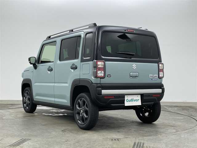 スズキ ハスラー タフワイルド 岡山県 2024(令6)年 0.1万km未満 オフブルーメタリック/ブラック 2トーン 純正９インチナビ/（CD/DVD/BT/USB/Carplay/フルセグ)/全周囲カメラ/追従型クルーズコントロール/シートヒーター（運転席/助手席）/ＬＥＤヘッドライト/オートハイビーム/プッシュスタート/ルーフレール/スマートキー×2/アイドリングストップ/コーナーセンサー（後）/レーンキープアシスト/踏み間違い防止/純正15インチAW/ISOFIX/ステアリングスイッチ/チルトステアリング/シートリフター/シートバックテーブル/ウインカーミラー