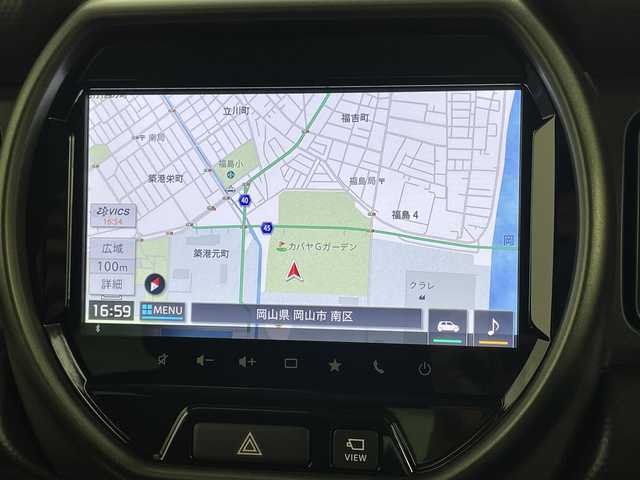 スズキ ハスラー タフワイルド 岡山県 2024(令6)年 0.1万km未満 オフブルーメタリック/ブラック 2トーン 純正９インチナビ/（CD/DVD/BT/USB/Carplay/フルセグ)/全周囲カメラ/追従型クルーズコントロール/シートヒーター（運転席/助手席）/ＬＥＤヘッドライト/オートハイビーム/プッシュスタート/ルーフレール/スマートキー×2/アイドリングストップ/コーナーセンサー（後）/レーンキープアシスト/踏み間違い防止/純正15インチAW/ISOFIX/ステアリングスイッチ/チルトステアリング/シートリフター/シートバックテーブル/ウインカーミラー