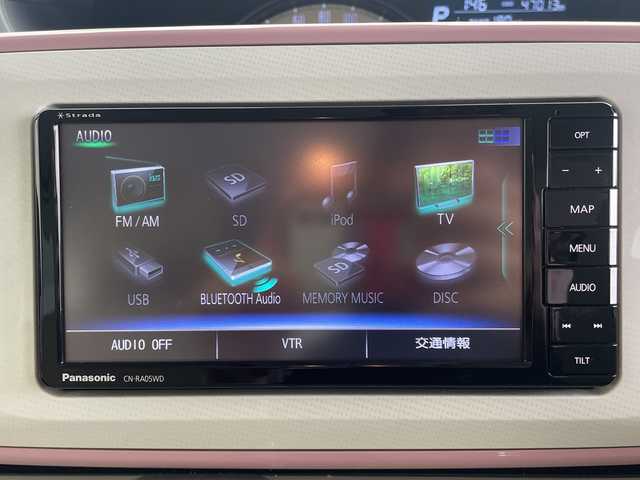 ダイハツ ムーヴ キャンバス G メイクアップ リミテッド　SAⅢ 愛知県 2019(平31)年 4.7万km パールホワイトⅢ/ライトローズマイカメタリックⅡ 2トーン ワンオーナー/禁煙車/ストラーダメモリナビ・フルセグＴＶ/CD/DVD/Ｂｌｕｅｔｏｏｔｈ再生/パノラミックビューモニター/両側パワースライドドア/ステアリングリモコン/純正LEDヘッドライト/ドライブレコーダー