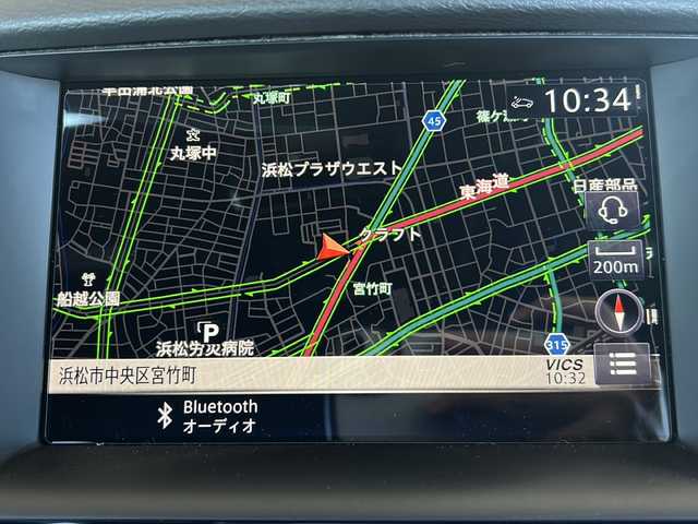 日産 スカイライン 400R 静岡県 2020(令2)年 4.2万km スーパーブラック 純正ナビ/・AM/FM/・フルセグTV/・USB/・CD/DVD/・AUX/・Bluetooth/主要装備/・アラウンドビューモニター/・運転席＋助手席パワーシート/・ＬＥＤヘッドライト/・ビルトインＥＴＣ/・パドルシフト/・エマージェンシーブレーキ/・サイドカーテンエアバッグ/・赤キャリパー/・オートライト/・フォグランプ/・インテリジェントクルーズコントロール/・電動チルト＆テレスコピックステアリング/・レザーシート/・純正19インチアルミホイール