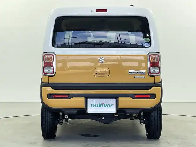 スズキ ハスラー HYBRID X ターボ 福井県 2021(令3)年 2.5万km アクティブイエロー/ホワイト2トーンルーフ 純正9インチナビ/【AM/FM/CD/Bluetooth/フルセグTV】/全方位カメラ/ETC/シートヒーター/衝突軽減ブレーキ/クルーズコントロール/車線逸脱警報機能/プッシュスタート/スマートキー/オートライト/LEDヘッドライド