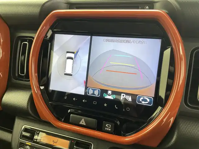 スズキ ハスラー HYBRID X ターボ 福井県 2021(令3)年 2.5万km アクティブイエロー/ホワイト2トーンルーフ 純正9インチナビ/【AM/FM/CD/Bluetooth/フルセグTV】/全方位カメラ/ETC/シートヒーター/衝突軽減ブレーキ/クルーズコントロール/車線逸脱警報機能/プッシュスタート/スマートキー/オートライト/LEDヘッドライド