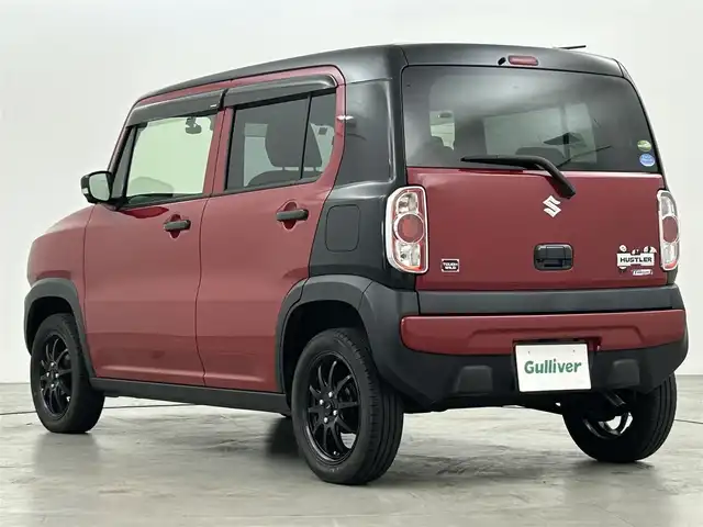 スズキ ハスラー タフワイルド 福岡県 2018(平30)年 2.2万km フェニックスレッドパール/ブラック 2トーン 社外８型ナビ（ＢＴ，フルセグＴＶ）　/全方位カメラ　/ビルトインＥＴＣ　/前方ドライブレコーダー　/衝突軽減ブレーキ　/レーンキープ　/アイドリングストップ　/シートヒーター　/ブラウンハーフレザー　/ＬＥＤライト