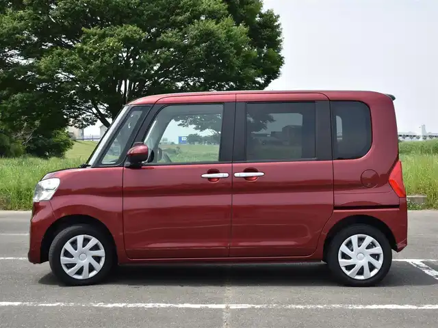 ダイハツ タント L リミテッド SAⅢ 福岡県 2019(平31)年 3万km ファイアークォーツレッドM ワンオーナー/スマートアシスト3/純正メモリナビ/フルセグTV/CD/DVD/BT/バックカメラ/両側スライドドア/キーレスエントリー/オートハイビーム/保証書/取扱説明書