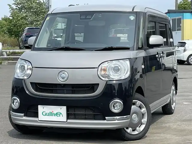 ダイハツ ムーヴ キャンバス G ブラックインテリア リミテッド SAⅢ 道央・札幌 2020(令2)年 6.8万km スムースグレーマイカメタリック/ブラックマイカメタリック 2トーン ４WD/ワンオーナー/純正ディーラーOPナビ/CD/DVD/BT/フルセグ/スマートアシストIII/衝突被害軽減ブレーキ/横滑り防止装置/レーンキープアシスト/リヤコーナーセンサー/パノラマモニター/ドライブレコーダー/アイドリングストップ/PWRMODE/両側パワースライドドア/革巻きステアリング/ステアリングリモコン/プッシュスタート/スマートキー/LEDヘッドライト/オートライト/オートハイビーム/フォグランプ/電動格納ミラー/純正フロアマット/ドアバイザー/スペアキー/純正エンジンスターター