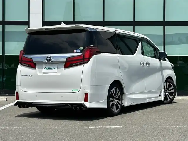 トヨタ アルファード S Cパッケージ 和歌山県 2019(平31)年 6.8万km ホワイトパールクリスタルシャイン 後期型モデル/アルパインナビ/アルパインフリップダウンモニター/サンルーフ/革巻きステアリング/ステアリングヒーター/両側パワースライドドア/パワーバックドア/TRDフロントスポイラー/TRDサイドスカート/TRDリアスポイラー/TRD4本出しマフラー/トヨタセーフティセンス/三眼LEDヘッドライト/BLITZサス/シートヒーター/シートベンチレーション