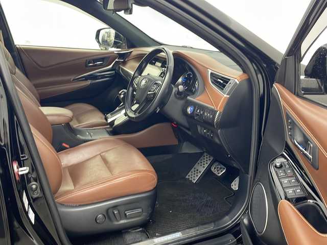 トヨタ ハリアー ハイブリッド プレミアム メタル&レザーP 秋田県 2019(平31)年 4.8万km ブラック ４WD/純正SDナビ(Bluetooth/CD/フルセグ)/バックカメラ/ETC2.0/寒冷地仕様/クルーズコントロール/車線逸脱警報/前席シートヒーター/前席エアシート/前後ドライブレコーダー/前席パワーシート/電動リアゲード/TRDAW/モデリスタエアロ/オートマチックハイビーム/カーテンエアバック/LEDヘッドライト/スマートキー/スペアキー