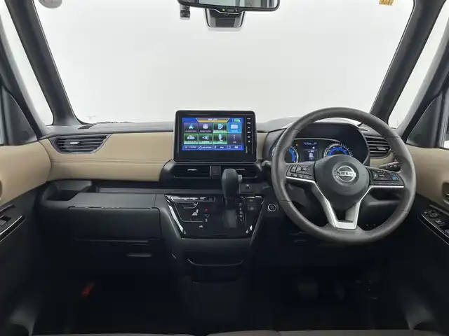 日産 ルークス HWS Gターボ プロパイロットED 群馬県 2022(令4)年 2.3万km フローズンバニラパール プレミアムグラデーションインテリア&快適パックA/・本革巻ステアリング（ブラウン）/・レザー調インストパネル/ドアトリムクロス（合皮） /・シート地（合皮/トリコット）/・プラズマクラスター搭載リヤシーリングファン /・パーソナルテーブル〈後席〉/カップホルダー/USBソケット〈助手席シートバック部〉/・ロールサンシェード〈リヤ〉/・撥水加工シート/＝＝＝＝＝＝＝/純正9インチディスプレイオーディオ/・AM/FM/Bluetooth/USB/・AppleCarPlay/AndroidAuto/アラウンドビューモニター/ビルトインETC/ナビ連動純正ドライブレコーダー/プロパイロット/エマージェンシーブレーキ/踏み間違い衝突防止アシスト/インテリジェントLI（車線逸脱防止支援システム）/LDW（車線逸脱警報）/インテリジェント FCW（前方衝突予測警報）/インテリジェント DA（ふらつき警報）/標識検知機能/先行車発進お知らせ/スマートキー/プッシュスタート/LEDヘッドライト