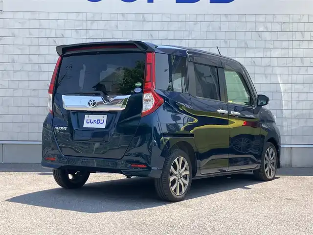 トヨタ ルーミー カスタムG－T 栃木県 2018(平30)年 8.5万km レーザーブルークリスタルシャイン 株)IDOMが運営する【じしゃロン小山店】の自社ローン専用車両になります。こちらは現金またはオートローンご利用時の価格です。自社ローンご希望の方は別途その旨お申付け下さい//禁煙車/純正フルセグナビ/（CD/DVD/Blu-ray/AM/FMラジオ）/(Bluetooth)/スマートキー/バックカメラ/両側パワースライドドア/プリクラッシュブレーキ/車線逸脱警報/クルーズコントロール/ドライブレコーダー/ＥＴＣ/アイドリングストップ/コーナーセンサー/エンジンスターター/ステアリングリモコン/後部席サンシェード/電動格納ドアミラー/パワーウインドウ/防眩ミラー/オートライト