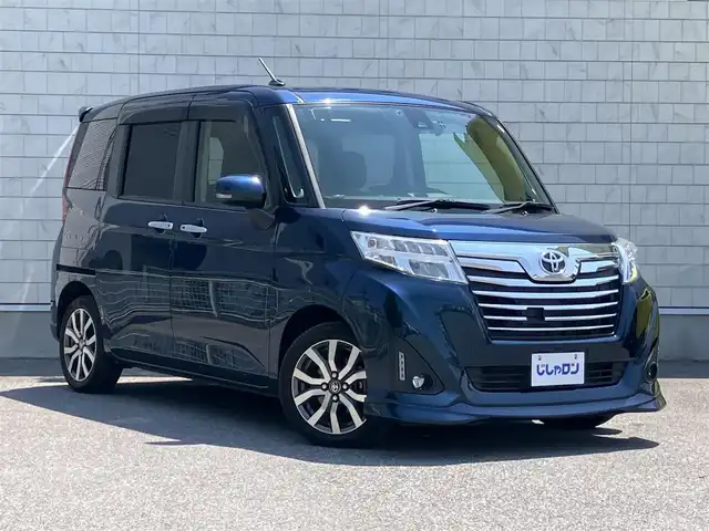 トヨタ ルーミー カスタムG－T 栃木県 2018(平30)年 8.5万km レーザーブルークリスタルシャイン 株)IDOMが運営する【じしゃロン小山店】の自社ローン専用車両になります。こちらは現金またはオートローンご利用時の価格です。自社ローンご希望の方は別途その旨お申付け下さい//禁煙車/純正フルセグナビ/（CD/DVD/Blu-ray/AM/FMラジオ）/(Bluetooth)/スマートキー/バックカメラ/両側パワースライドドア/プリクラッシュブレーキ/車線逸脱警報/クルーズコントロール/ドライブレコーダー/ＥＴＣ/アイドリングストップ/コーナーセンサー/エンジンスターター/ステアリングリモコン/後部席サンシェード/電動格納ドアミラー/パワーウインドウ/防眩ミラー/オートライト