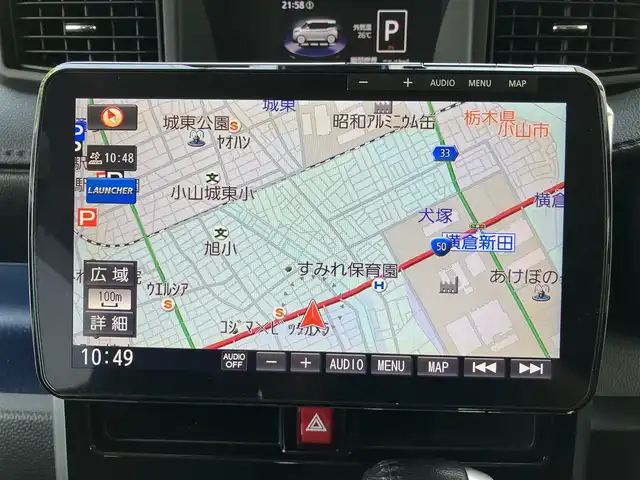 トヨタ ルーミー カスタムG－T 栃木県 2018(平30)年 8.5万km レーザーブルークリスタルシャイン 株)IDOMが運営する【じしゃロン小山店】の自社ローン専用車両になります。こちらは現金またはオートローンご利用時の価格です。自社ローンご希望の方は別途その旨お申付け下さい//禁煙車/純正フルセグナビ/（CD/DVD/Blu-ray/AM/FMラジオ）/(Bluetooth)/スマートキー/バックカメラ/両側パワースライドドア/プリクラッシュブレーキ/車線逸脱警報/クルーズコントロール/ドライブレコーダー/ＥＴＣ/アイドリングストップ/コーナーセンサー/エンジンスターター/ステアリングリモコン/後部席サンシェード/電動格納ドアミラー/パワーウインドウ/防眩ミラー/オートライト