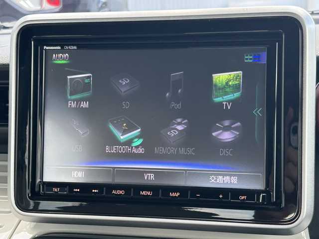スズキ スペーシア HYBRID X 福島県 2019(令1)年 2.2万km チアフルピンクメタリック/ホワイト2トーンルーフ ワンオーナー/両側パワースライドドア/純正ディーラーOPナビ・フルセグTV/DVD/CD/USB/SD/Bluetooth/純正14インチアルミホイール/セーフティサポート（予防安全技術）/・デュアルセンサーブレーキサポート/・車線逸脱警報機能/・先行車発進お知らせ機能/・後退時ブレーキサポート/・リアパーキングセンサー/・誤発進抑制機能/・ふらつき警報機能/・ハイビームアシスト/・後方誤発信抑制機能/LEDライト/ルーフレール/右前シートヒーター/スマートキー2個/プッシュスタート/新車時保証書/取扱説明書/ナビ取扱説明書
