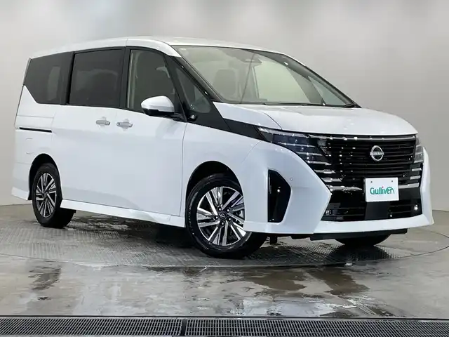 日産 セレナ e－パワー ハイウェイスター V 栃木県 2025(令7)年 0.1千km プリズムホワイト 純正ナビ/(フルセグTV・Bluetooth・USB)/フリップダウンモニター/全方位カメラ(移動物検知機能付き)/プロパイロット/エマージェンシーブレーキ/レーンキープアシスト/アダプティブLEDヘッドライトシステム/オートクルーズコントロール/前後コーナーセンサー/両側パワースライドドア/ワイヤレス充電/前後ドライブレコーダー/禁煙車/ETC2.0/インテリジェントルームミラー/ウォークスルー/スマートキー/スペアキー1本/取扱説明書/保証書