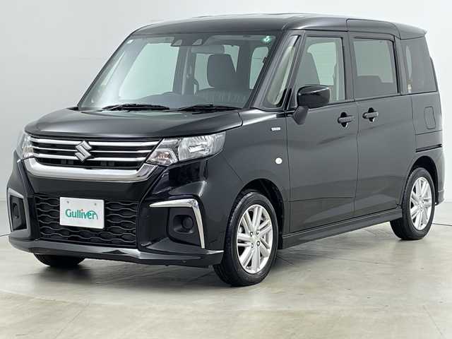 スズキ ソリオ HV MX 道央・札幌 2024(令6)年 1.2万km スーパーブラックパール ・4WD/・社外ナビ&BT&CD&DVD&TV&AUX/・左側パワースライドドア/・バックカメラ/・スズキセーフティサポート/・レーダークルーズコントロール/・レーンキープアシスト/・コーナーセンサー/・横滑り防止装置/・アイドリングストップ/・前席シートヒーター/・ETC/・ステアリングスイッチ/・社外フロアマット/・オートライト/・スマートキー