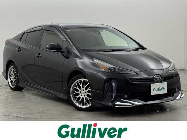 トヨタ プリウス S ツーリングセレ ブラックED 福岡県 2022(令4)年 3.7万km プレシャスブラックパール ワンオーナー　/モデリスタエアロ　/ヘッドレストモニター　/社外ナビ／フルセグＴＶ　/レーダークルコン　/コーナーセンサー　/衝突被害軽減　/レーンキープ　/アクセル踏み間違い防止　/シートヒーター　/社外１７インチＡＷ