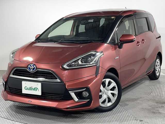 トヨタ シエンタ ハイブリッド G 広島県 2016(平28)年 6.6万km レッドマイカM 社外ナビ　/両側パワースライドドア　/バックカメラ　/オートハイビーム　/フルセグTV　/スマートキー　/モデリスタ　/レーンキープアシスト　/衝突軽減ブレーキ　/LEDヘッドランプ　/オートライト　/フォグランプ　/ETC/純正15インチアルミホイールキャップ(185/60/R15)/エアバック（運転席/助手席）