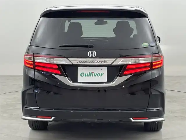 ホンダ オデッセイ アブソルート アドバンス 福岡県 2015(平27)年 6.3万km クリスタルブラックパール 後席モニター　/純正ナビ（ＢＴ，フルセグＴＶ）　/全方位カメラ　/ビルトインＥＴＣ　/ＡＣＣ　/コーナーセンサー　/衝突軽減ブレーキ　/レーンキープ　/パドルシフト　/両側電動スライドドア　/パーキングアシスト　/ＬＥＤ