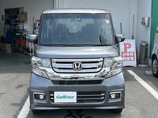 ホンダ Ｎ ＢＯＸ カスタム G ターボ Lパッケージ 京都府 2015(平27)年 3.1万km ポリッシュドメタルメタリック フルセグテレビ/バックカメラ/クルーズコントロール/プッシュスタート/両側パワースライドドア/ETC/禁煙車/パワースライドドア/パドルシフト/スマートキー