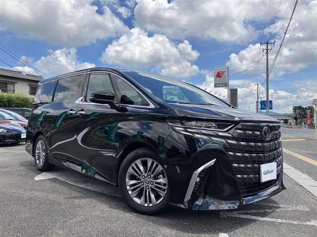 トヨタ アルファード Z 広島県 2024(令6)年 1.1万km ブラック 新車ワンオーナー/新車保証書/セーフティセンス/純正ナビ/左右独立ムーンルーフ/ブラックレザーシート/パノラミックビューモニター/フルセグTV・Bluetooth/純正フリップダウンモニター/両側パワースライドドア/パワーバックドア/デジタルインナーミラー/置くだけ充電/シートヒーター＆ベンチレーションシート/レーダークルーズ/ブラインドスポットモニタリング/ビルトインETC/パワーシート/タイプC・HDMIポート/LEDオートライト