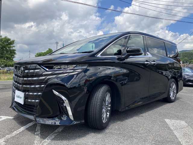 トヨタ アルファード Z 広島県 2024(令6)年 1.1万km ブラック 新車ワンオーナー/新車保証書/セーフティセンス/純正ナビ/左右独立ムーンルーフ/ブラックレザーシート/パノラミックビューモニター/フルセグTV・Bluetooth/純正フリップダウンモニター/両側パワースライドドア/パワーバックドア/デジタルインナーミラー/置くだけ充電/シートヒーター＆ベンチレーションシート/レーダークルーズ/ブラインドスポットモニタリング/ビルトインETC/パワーシート/タイプC・HDMIポート/LEDオートライト