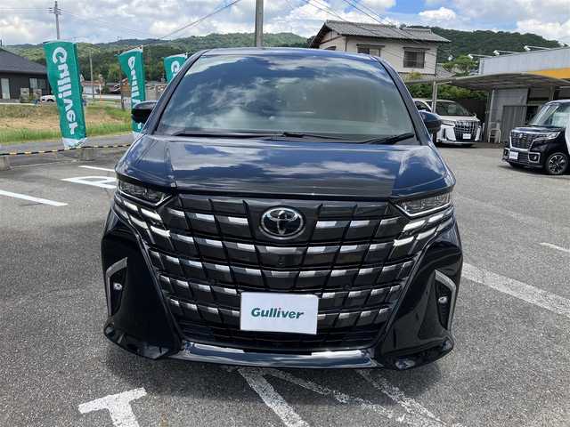 トヨタ アルファード Z 広島県 2024(令6)年 1.1万km ブラック 新車ワンオーナー/新車保証書/セーフティセンス/純正ナビ/左右独立ムーンルーフ/ブラックレザーシート/パノラミックビューモニター/フルセグTV・Bluetooth/純正フリップダウンモニター/両側パワースライドドア/パワーバックドア/デジタルインナーミラー/置くだけ充電/シートヒーター＆ベンチレーションシート/レーダークルーズ/ブラインドスポットモニタリング/ビルトインETC/パワーシート/タイプC・HDMIポート/LEDオートライト