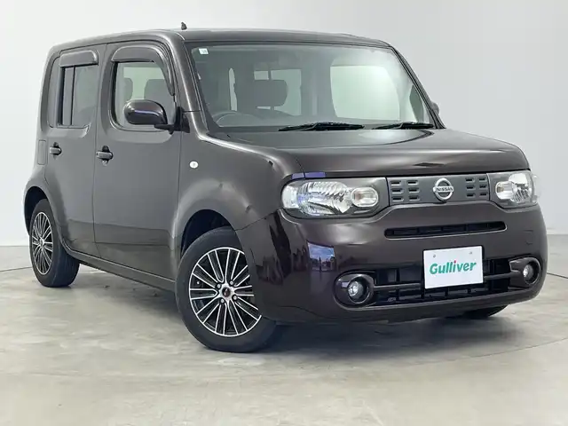 日産 キューブ 15X Vセレクション 新潟県 2018(平30)年 7.8万km ビターショコラ 純正メモリナビ【MC314D-W】/　フルセグTV/Bluetooth/CD/DVD/バックモニター/ビルトインETC/アイドリングストップ/横滑り防止装置/オートライト