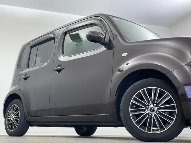 日産 キューブ 15X Vセレクション 新潟県 2018(平30)年 7.8万km ビターショコラ 純正メモリナビ【MC314D-W】/　フルセグTV/Bluetooth/CD/DVD/バックモニター/ビルトインETC/アイドリングストップ/横滑り防止装置/オートライト