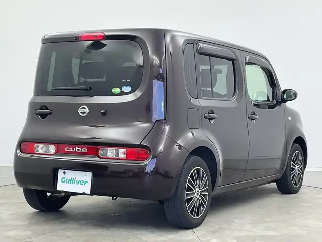 日産 キューブ 15X Vセレクション 新潟県 2018(平30)年 7.8万km ビターショコラ 純正メモリナビ【MC314D-W】/　フルセグTV/Bluetooth/CD/DVD/バックモニター/ビルトインETC/アイドリングストップ/横滑り防止装置/オートライト