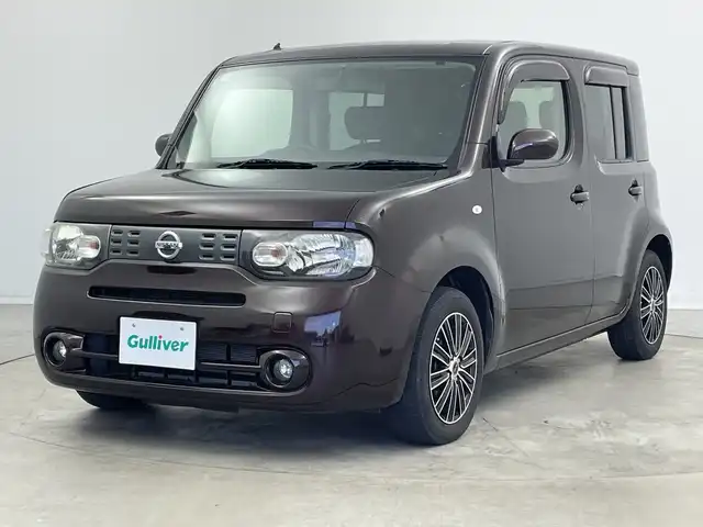 日産 キューブ 15X Vセレクション 新潟県 2018(平30)年 7.8万km ビターショコラ 純正メモリナビ【MC314D-W】/　フルセグTV/Bluetooth/CD/DVD/バックモニター/ビルトインETC/アイドリングストップ/横滑り防止装置/オートライト