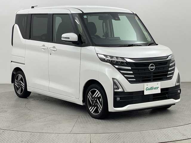 日産 ルークス ハイウェイスター X 新潟県 2024(令6)年 1.3万km ホワイトパール ワンオーナー/純正ディスプレイオーディオ/アラウンドビューモニター/HDMI　Bluetooth/連動前後ドライブレコーダー/ETC2.0/左側パワースライドドア/純正フロアマット/LEDヘッドライト/衝突軽減ブレーキ/純正14インチAW/スマートキー×2/保証書、取説