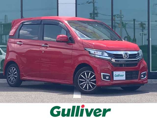 ホンダ Ｎ ＷＧＮ カスタム G 福岡県 2018(平30)年 7.5万km ミラノレッド ワンオーナー/純正インターナビ/　AM/FM/CD/DVD/BT/TV/バックカメラ/CTBA（シティーブレーキアシスト）/ドライブレコーダー/ETC車載器/HIDヘッドライト/フォグランプ/スマートキー/プッシュスタート/取説/保証書/レーダー