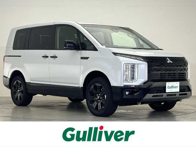 三菱 デリカＤ：５ シャモニー 滋賀県 2025(令7)年 0.1万km未満 白Ⅱ 登録済未使用車/マルチアラウンドモニター/ナビ取付パッケージ/ステアリングスイッチ/e-アシスト/・衝突被害軽減ブレーキシステム/・誤発進抑制機能/・車線逸脱警報システム/・後側方車両検知警報システム/・後退時車両検知警報システム/・オートマチックハイビーム/・レーダークルーズコントロールシステム/両側パワースライドドア/ハーフレザーシート/パワーシート/シートヒーター/ハンドルヒーター/ＬＥＤライト/オートホールド/パワーバックドア