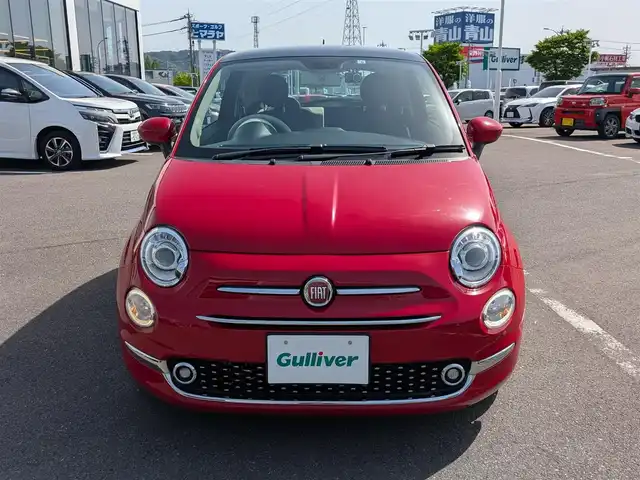 フィアット ５００ ツインエア ドルチェヴィータ 福井県 2022(令4)年 1.9万km パソドプレレッド ワンオーナー車/純正15インチAW/特殊形状ルーフ/クルーズコントロール/前後ドライブレコーダー/後方コーナーセンサー/キセノンヘッドライト/F・Rフォグ/パドルシフト/横滑り防止装置/盗難防止装置/ダブル＋サイドエアバッグ/カーテンエアバッグ/純正フロアマット