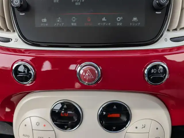 フィアット ５００ ツインエア ドルチェヴィータ 福井県 2022(令4)年 1.9万km パソドプレレッド ワンオーナー車/純正15インチAW/特殊形状ルーフ/クルーズコントロール/前後ドライブレコーダー/後方コーナーセンサー/キセノンヘッドライト/F・Rフォグ/パドルシフト/横滑り防止装置/盗難防止装置/ダブル＋サイドエアバッグ/カーテンエアバッグ/純正フロアマット