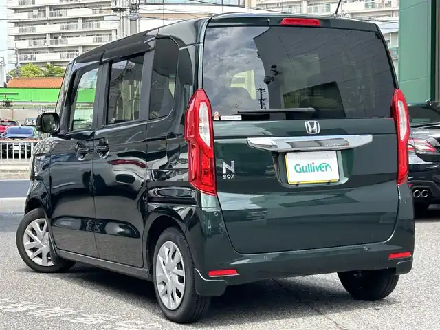 ホンダ Ｎ ＢＯＸ L 愛知県 2022(令4)年 3.8万km ブリティッシュグリーンP 純ギャザーズSDナビ/バックカメラ/左パワースライドドア/スマートキー/ドライブレコーダー/レーダークルーズコントロール/ホンダセンシング/リアシートバックテーブル/新車保証書/取説