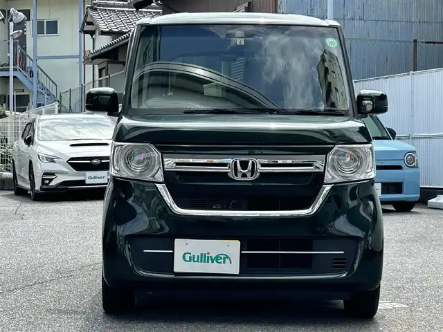 ホンダ Ｎ ＢＯＸ L 愛知県 2022(令4)年 3.8万km ブリティッシュグリーンP 純ギャザーズSDナビ/バックカメラ/左パワースライドドア/スマートキー/ドライブレコーダー/レーダークルーズコントロール/ホンダセンシング/リアシートバックテーブル/新車保証書/取説