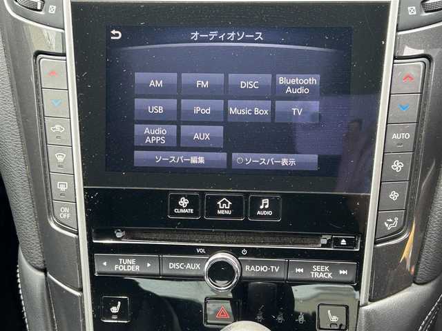日産 スカイライン ハイブリッド 350GT Type P 宮城県 2014(平26)年 12.3万km クリスタルホワイトパール サンルーフ/インテリジェントクルーズシステム/シートヒーター/ドラレコ/360度カメラ/バックモニター/パワーシート/純正ナビ（AM/FM/DVD/USB/BT/TV）/横ずれ防止/パーソナルドライビングポジションメモリー/サマータイヤ純正225/55RF17