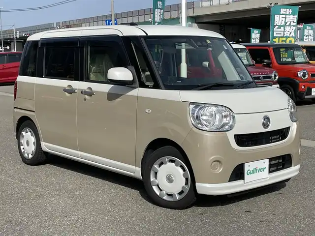 ダイハツ ムーヴ キャンバス X LTD メイクアップ SA Ⅲ 石川県 2018(平30)年 7.2万km ベージュⅡ 社外メモリーナビ/フルセグTV/ドライブレコーダー/LEDヘッドライト/両側パワースライドドア/スマートアシスト3/スマートキー/プッシュスタート/電動ミラー/ETC/コーナーセンサー/保証書
