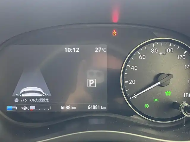 日産 キックス X 大分県 2021(令3)年 6.5万km サンライトイエロー 純正9型ナビ/フルセグ/DVD/Bluetooth/アラウンドビューカメラ/プロパイロット/ビルトインETC/カーテンエアバッグ/前後ドライブレコーダー/前席シートヒーター/オートLEDライト/純正17インチAW/スマートキーx2