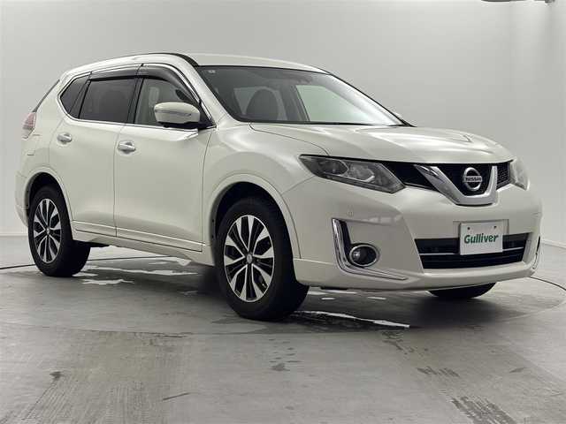 日産 エクストレイル モード・プレミア 福井県 2016(平28)年 4.9万km ブリリアントホワイトパール 純正ナビ/・BT/フルセグTV/CD/DVD/AM/FM/エマージェンシーブレーキ/全方位カメラ/バックカメラ/コーナーセンサー/横滑り防止装置/車線逸脱防止装置/アイドリングストップ/シートヒーター/ETC/オートライト/プッシュスタート/ステアリングスイッチ/純正ドアバイザー/純正フロアマット/保証書/取扱説明書