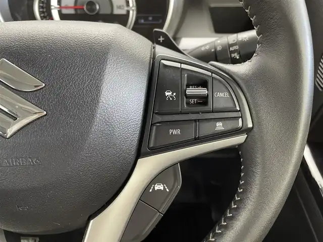 スズキ スペーシア カスタム HYBRID XS ターボ 群馬県 2023(令5)年 2.9万km ピュアホワイトパール/ブラック2トーン 純正ナビ　全方位カメラ　衝突軽減　アダプティブクルーズコントロール　レーンアシスト　両側パワースライド　横滑り　アイドリングストップ　ドラレコ　シートヒーター　障害物センサー　スマートキー　禁煙車