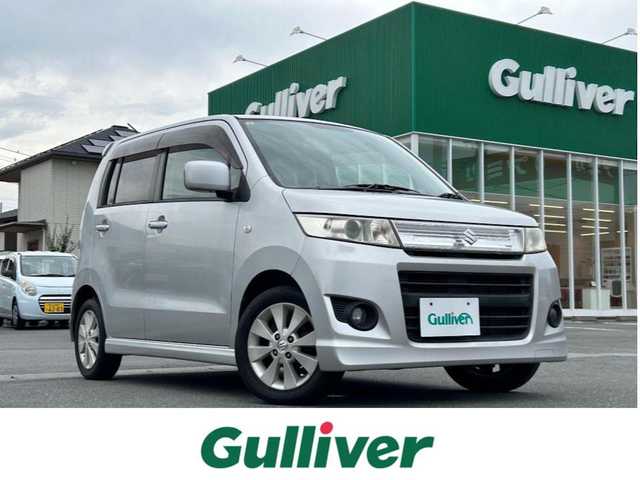 スズキ ワゴンＲ スティングレー X 静岡県 2010(平22)年 5.4万km シルキーシルバーメタリック スマートキー/純正アルミ/CDチェンジャー/プッシュスタート/パワーステアリング/パワーウインドウ/オートエアコン/社外フロアマット/ベンチシート/ABS/ダブルエアバッグ/ハロゲンヘッドライト