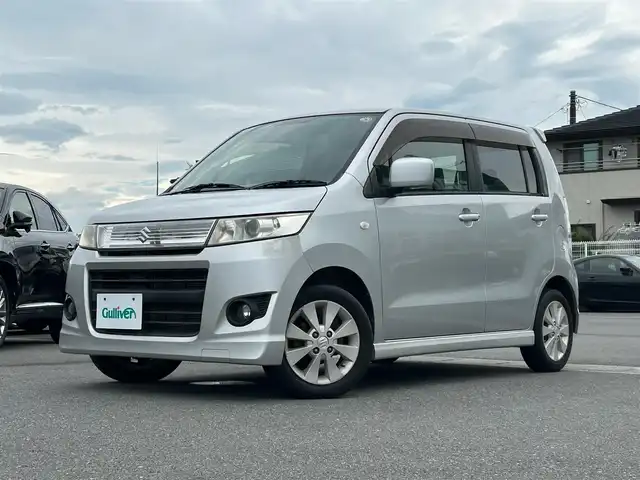 スズキ ワゴンＲ スティングレー X 静岡県 2010(平22)年 5.4万km シルキーシルバーメタリック スマートキー/純正アルミ/CDチェンジャー/プッシュスタート/パワーステアリング/パワーウインドウ/オートエアコン/社外フロアマット/ベンチシート/ABS/ダブルエアバッグ/ハロゲンヘッドライト