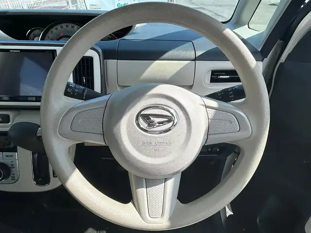 ダイハツ ムーヴ キャンバス G メイクアッフ SA Ⅱ 静岡県 2017(平29)年 6.6万km パールホワイトⅢ/ナチュラルベージュマイカメタリック 2トーン 社外ＳＤナビ（Ｂｌｕｅｔｏｏｔｈ、ＣＤ、ＤＶＤ、フルセグＴＶ）/バックカメラ/前方ドラレコ/ＥＴＣ/両側パワスラ/プッシュスタート/スペアキー/スマートキー/合皮シートカバー/純正フロアマット/社外アルミ/オートライト/アイドリングストップ/オートエアコン/ベンチシート/横滑り防止装置/レーンキープアシスト/盗難防止装置/キセノンヘッドライト/ダブルエアバッグ/衝突被害軽減ブレーキ