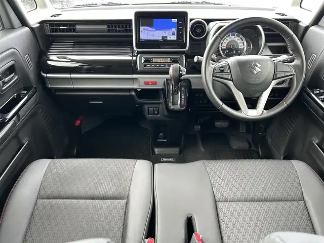 スズキ スペーシア カスタム HYBRID XS 島根県 2018(平30)年 7.4万km ピュアホワイトパール/ブラック2トーン レーダーブレーキサポート/社外ナビ/CD/DVD/DTV/Bluetooth/両側パワースライドドア/LEDオートライト/ハーフレザー調シート/シートヒーター /ステアリングスイッチ/コーナーセンサー /アイドリングストップ/電動格納ミラー/スマートキー/プッシュスタート /純正フロアマット/純正ドアバイザー/純正アルミホイール