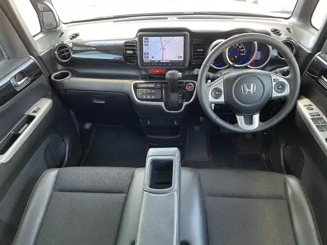 ホンダ Ｎ ＢＯＸ カスタム G ターボ Lパッケージ 岩手県 2015(平27)年 7.3万km プレミアムホワイトパールⅡ ・ワンオーナー/・４WD/・ターボ車両/・純正ナビフルセグTV/・BT　　DVD/・バックカメラ/・ETC/・クルーズコントロール/・パドルシフト/・ECON/・ハーフレザーシート/・シートヒーター/・両側パワースライドドア/・オートライト/・HIDヘットライト/・LEDフォグライト/・オートリトラミラー/・ウインカーミラー/・純正１５インチアルミ/・スマートキー×３/・プッシュスタート/・保証書/・取説