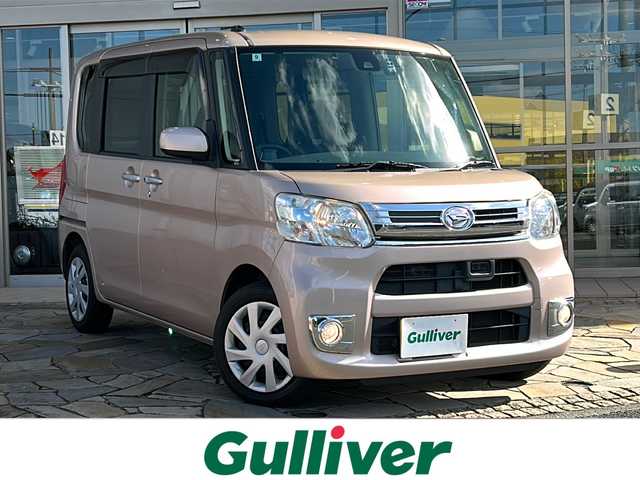 ダイハツ タント X ターボ SAⅡ 静岡県 2016(平28)年 6.5万km ライトローズマイカメタリックⅡ 純正ナビ/フルセグTV/CD/DVD/ipod/SD/Bluetooth/AM/FM/主要装備/・パワースライドドア　/・バックカメラ　/・ドライブレコーダー　/・スマートキー　/・ＥＴＣ　/・プッシュスタート　/・オートライト　/・横滑り防止装置　/・アイドリングストップ　/・保証書　/・取扱説明書　/・純正フロアマット　/・衝突軽減システム/・純正ホイールキャップ/・ステアリングリモコン
