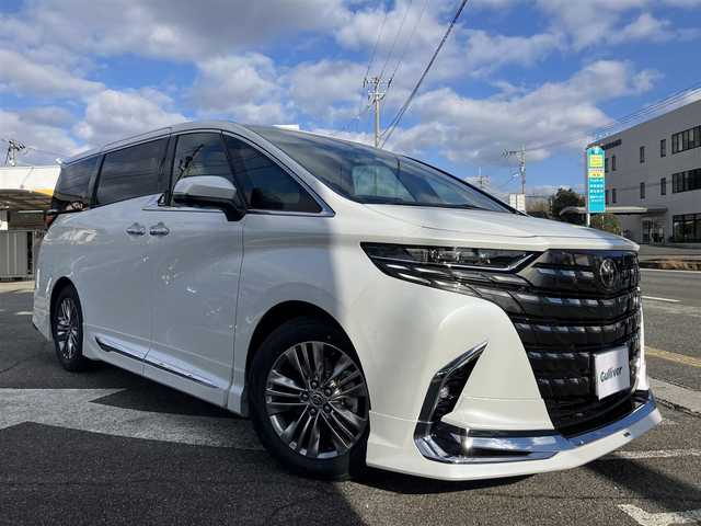 トヨタ アルファードハイブリット Z 広島県 2024(令6)年 0.3万km プラチナホワイトパールマイカ 法人ワンオーナー/モデリスタエアロ/黒革シート/左右独立ムーンルーフ/トヨタチームメイト/左右ユニバーサルステップ/デジタルインナーミラー/純正ナビ/パノラミックビューモニター/純正フリップダウンモニター/カラーヘッドアップディスプレイ/両側パワースライドドア/シートヒーター（全席）/パワーシート（前席・2列目）/ベンチレーションシート（前席）/セーフティセンス/レーダークルーズ/パドルシフト/置くだけ充電/フルセグ・Bluetooth/ブラインドスポットモニタリング/ビルトインETC2.0/電子取扱説明書/新車保証書/スペアキー